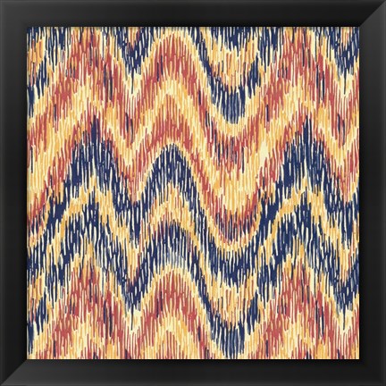 Framed Flame Stitch Motif V Print