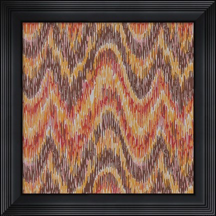 Framed Flame Stitch Motif VI Print