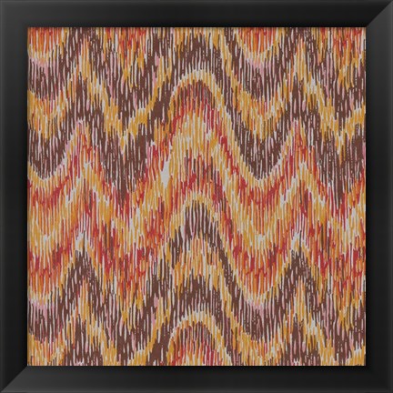 Framed Flame Stitch Motif VI Print