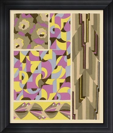 Framed Art Deco Designs I Print