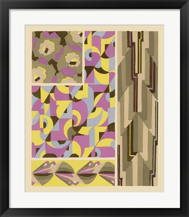 Framed Art Deco Designs I Print