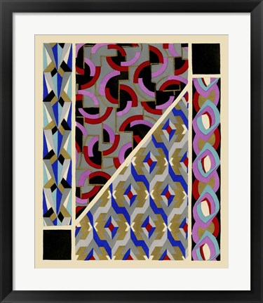 Framed Art Deco Designs II Print