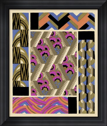 Framed Art Deco Designs III Print