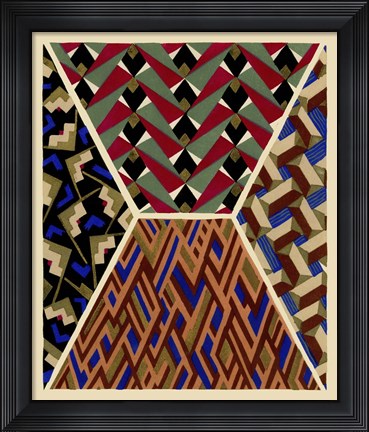 Framed Art Deco Designs IV Print