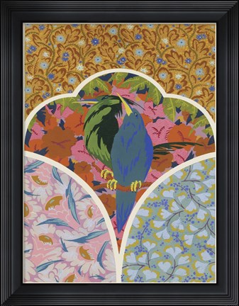Framed Art Deco Florals IV Print