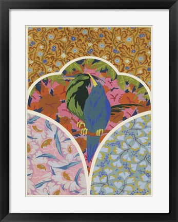 Framed Art Deco Florals IV Print