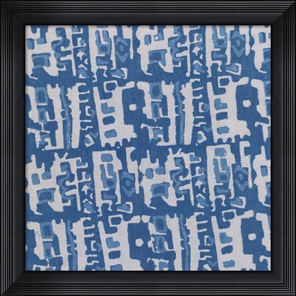 Framed Blue Batik II Print
