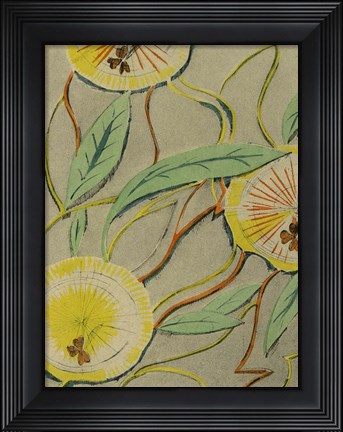 Framed Delicate Deco Pattern I Print