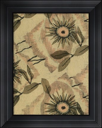Framed Delicate Deco Pattern III Print