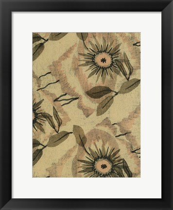 Framed Delicate Deco Pattern III Print