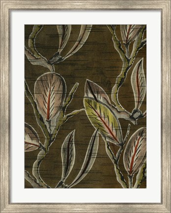 Framed Delicate Deco Pattern VIII Print