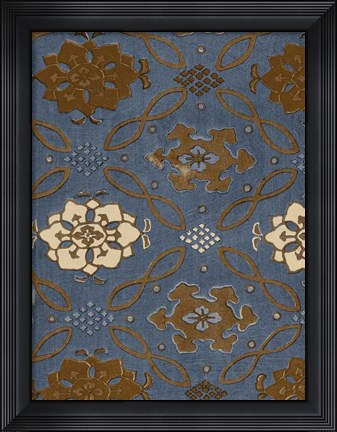 Framed Japanese Patterns V Print