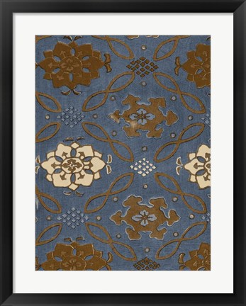 Framed Japanese Patterns V Print