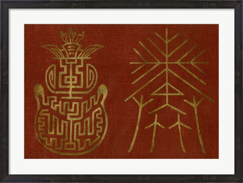 Framed Japanese Symbols V Print