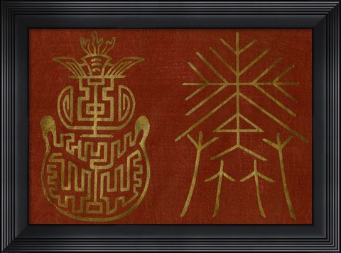 Framed Japanese Symbols V Print