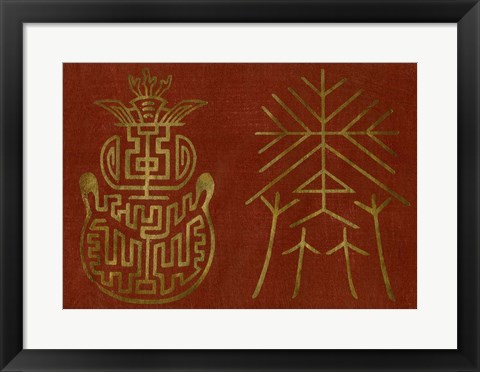 Framed Japanese Symbols V Print