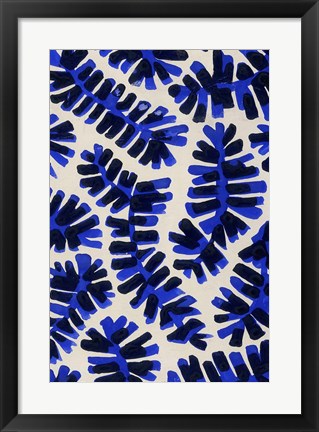 Framed Modern Leaf Motif II Print