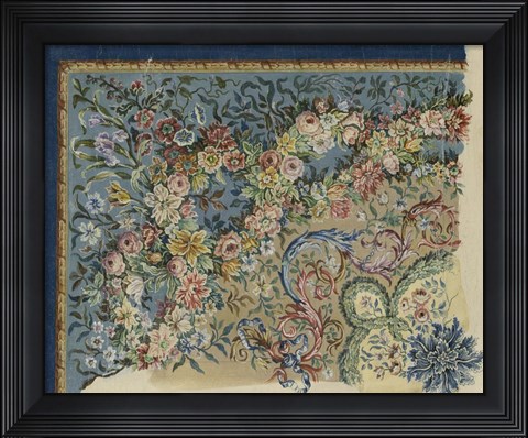 Framed Vintage Design Sketch I Print