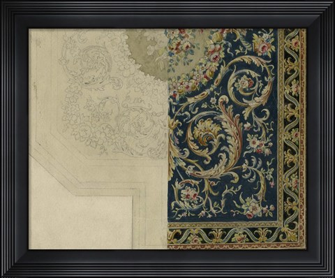 Framed Vintage Design Sketch II Print