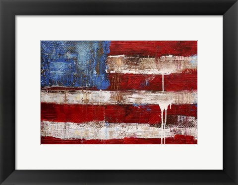 Framed Ashley American Flag Print