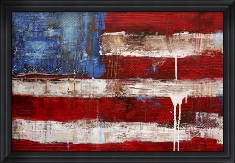 Framed Ashley American Flag Print