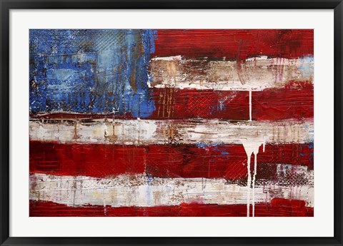 Framed Ashley American Flag Print