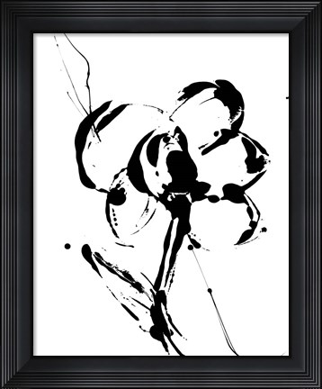 Framed Flower Squiggle I Print