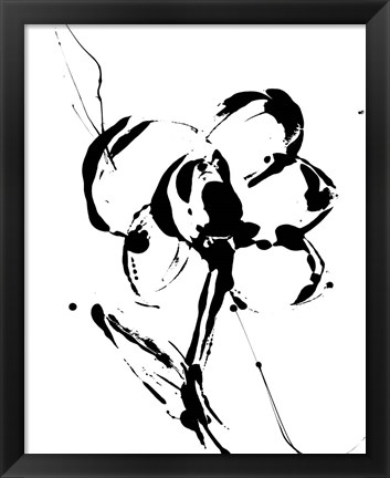 Framed Flower Squiggle I Print