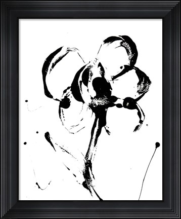 Framed Flower Squiggle II Print