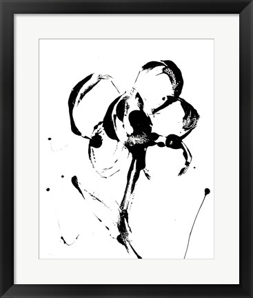 Framed Flower Squiggle II Print