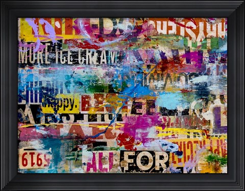 Framed Metromix Luv I Print