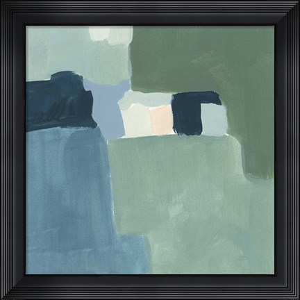 Framed Teal and Sage II Print