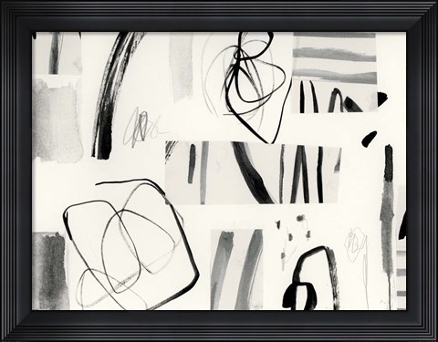 Framed Neutral Patchwork II Print