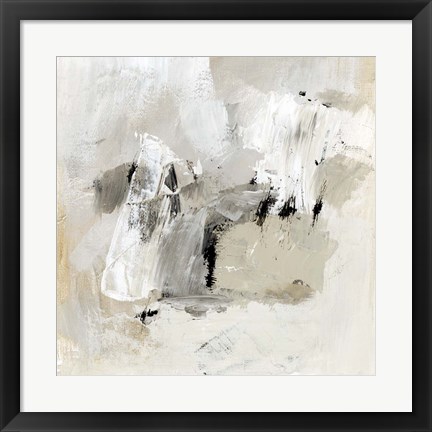 Framed Neutral Brushstrokes II Print