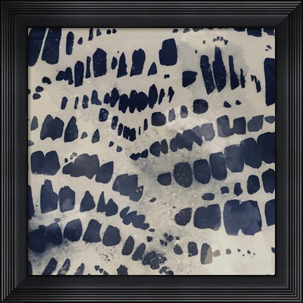 Framed Indigo Markings II Print