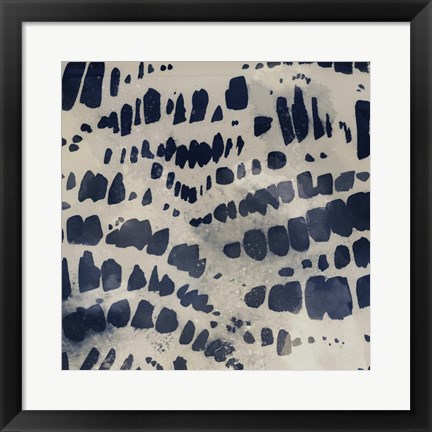 Framed Indigo Markings II Print