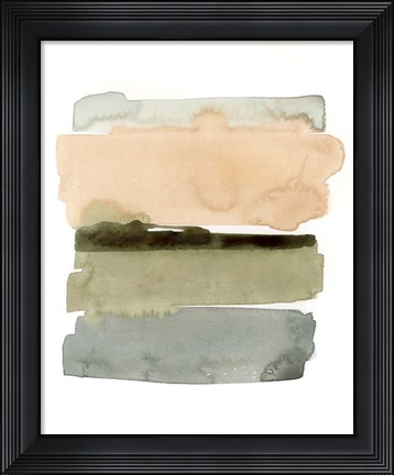 Framed Peachy Horizon I Print