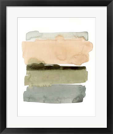 Framed Peachy Horizon I Print