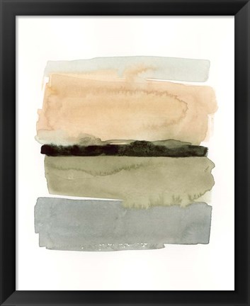 Framed Peachy Horizon II Print