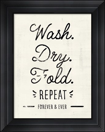 Framed Laundry Room I Print