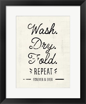 Framed Laundry Room I Print
