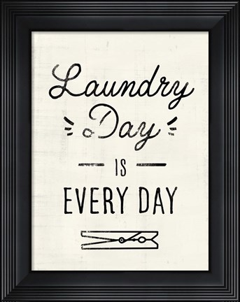 Framed Laundry Room II Print