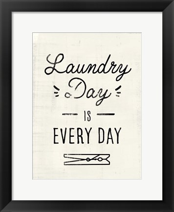 Framed Laundry Room II Print
