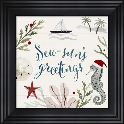 Framed Sun-kissed Christmas IV Print