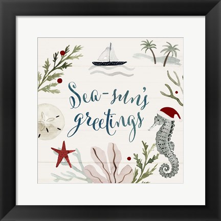 Framed Sun-kissed Christmas IV Print
