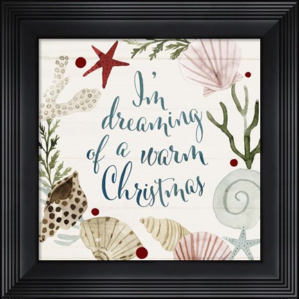 Framed Sun-kissed Christmas VI Print