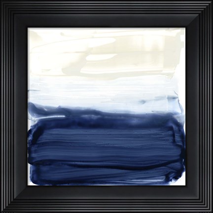 Framed Ocean Brushstrokes I Print