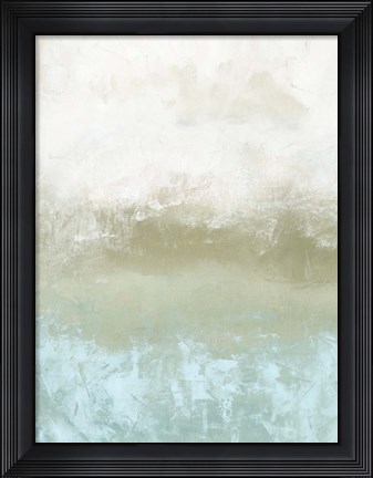 Framed Soft Sea Green Composition I Print