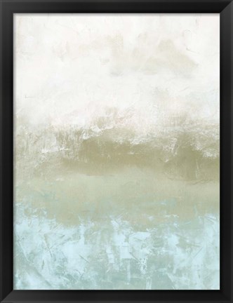 Framed Soft Sea Green Composition I Print