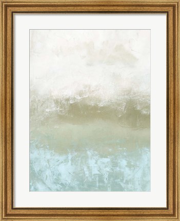Framed Soft Sea Green Composition I Print